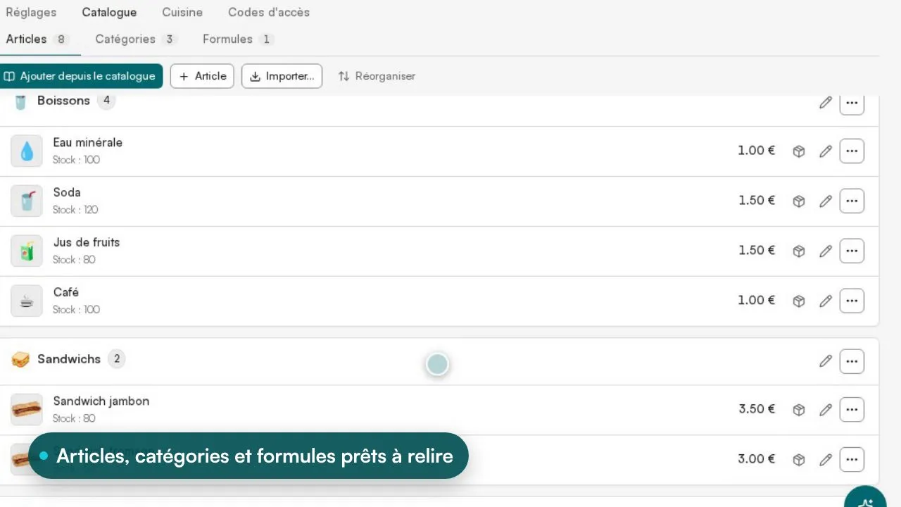 Démonstration Posless : l'assistant IA crée un événement et son catalogue à partir d'une phrase